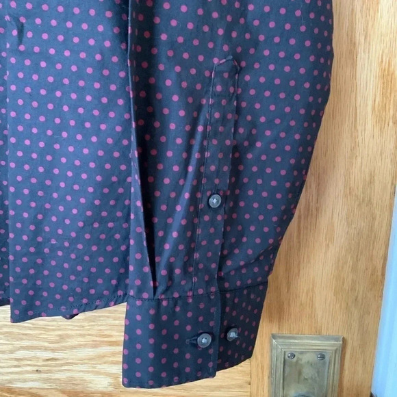 MICHAEL KORS Polka Dot Button Down Shirt Size L - Picture 6 of 11